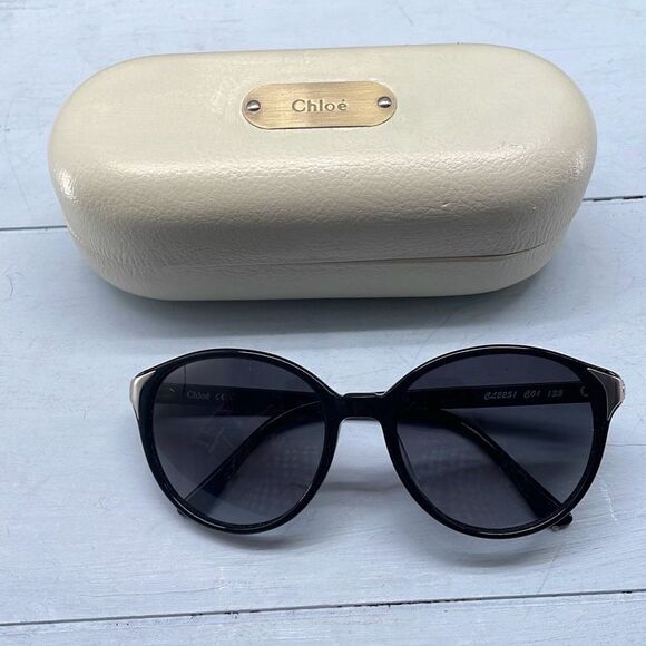 Chloe‎ Sunglasses Womens Black Frames Dark Lenses Comes Tortoise Style W COA main image 9